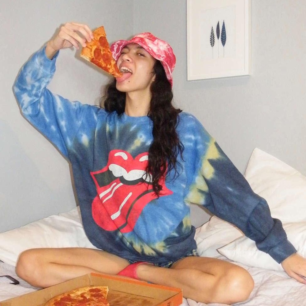 Urban outfitters Rolling Stones tie dye sweatshirt